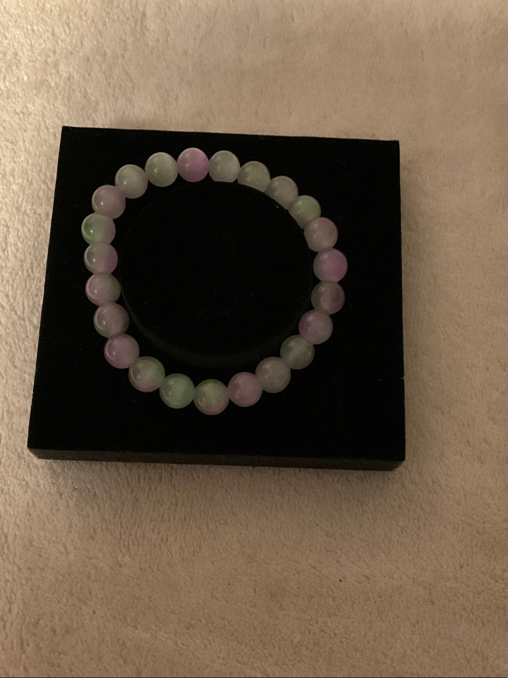 Pastel Lavender & Mint Stretch Beaded Bracelet - Women Jewelry